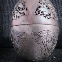 Raro Uovo Portagioie Argento Cinese Export Silver