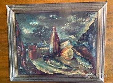 Natura morta Antonio Marasco olio su tavola