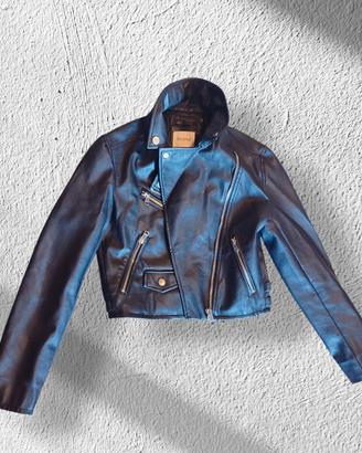 Giacca Biker in finta Pelle | Effetto Pelle | XS