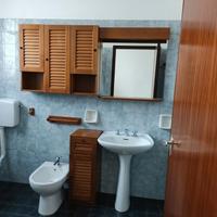 Set Arredo Bagno in Legno con Ante a Persiana