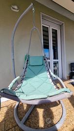 Dondolo con seduta sospesa verde 91x91x192 m 