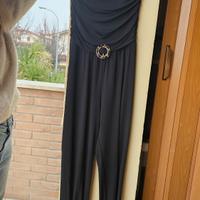 Tuta a top elegante nera 