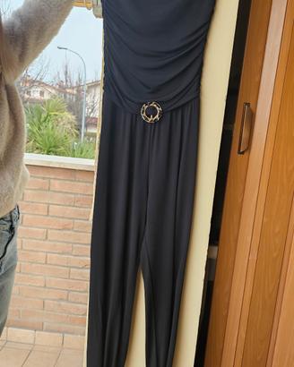 Tuta a top elegante nera 