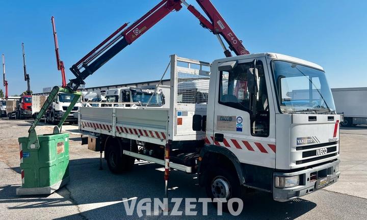 Iveco 75E12 PIATTAFORMA CASSONE FISSO GRU FASSI F4