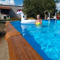 Piscina fuori terra il lamiera GRE 730 x 375 x 132