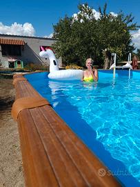 Piscina fuori terra il lamiera GRE 730 x 375 x 132