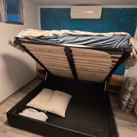 Letto contenitore Similpelle nero