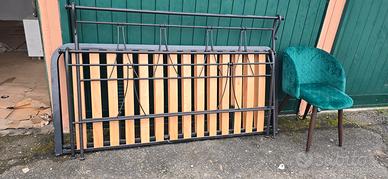 letto in ferro battuto più  rete matrimoniale 