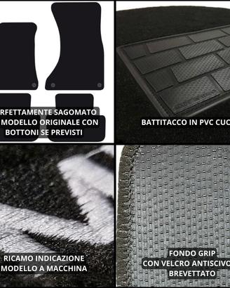 Tappetini in moquette per auto Volkswagen Touran 2