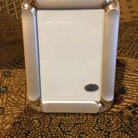 Silver Plated cornice portafoto con supporto