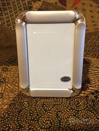 Silver Plated cornice portafoto con supporto