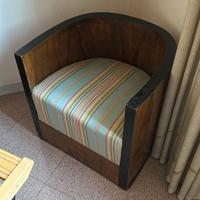 Poltrona anni ’30 in radica, stile déco