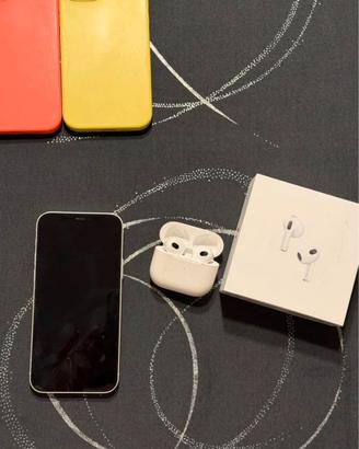 Iphone 12 128gb + Airpods + 6 cover