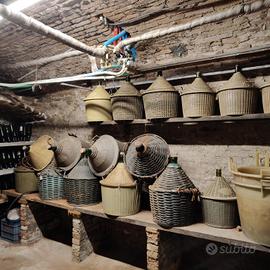  damigiane in vetro da 55/30/15 litri