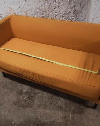 Divano vintage anni '80 color giallo ocra - senape