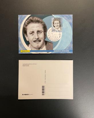 Domenico Modugno francobolli cartolina celebrativa