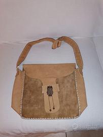 Borsa in pura pelle Nabuk