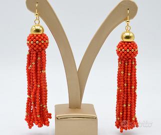 Orecchini Nappa Corallo Rosso Sardegna