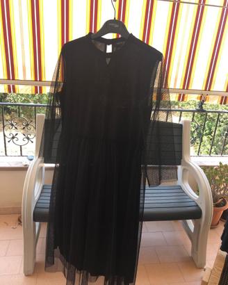Abito Nero SANDRO FERRONE in Tulle 'PLUMETIS'