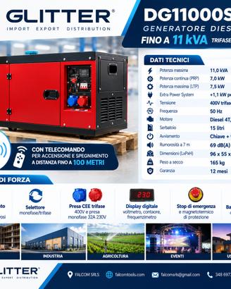 Generatore di  Corrente Diesel 7,5 kw