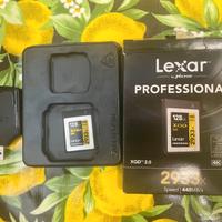 Memoria lexar xqd 128 G  lettore lexar Nikon Sony