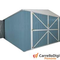Box auto in Acciaio lamiera 360x514cm 18mq blu