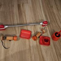 Set accessori bagno colore rosso