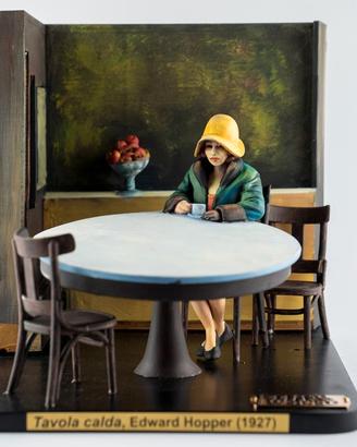 Edward Hopper “Tavola calda” – Diorama 3D in resin