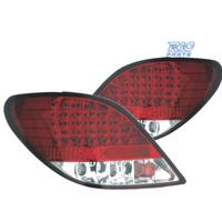 FANALI PER PEUGEOT 207 06-12 LED ROSSO CROMATO