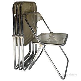 Sedie plia in plastica set da 4
