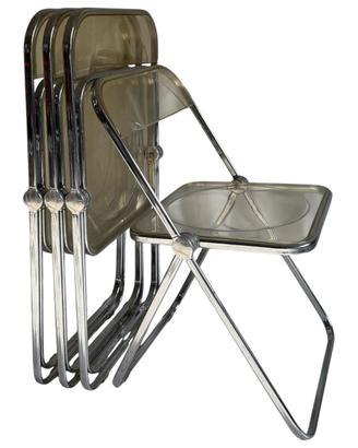 Sedie plia in plastica set da 4