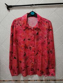 Camicia floreale rosa/fucsia a maniche lunghe Zara