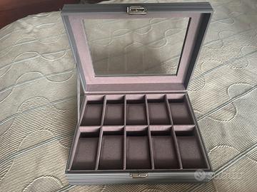 Box Porta Orologi 10 posti chiusura trasparente