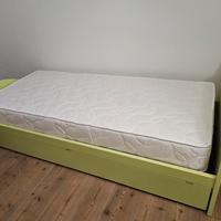 letto singolo con secondo letto estraibile