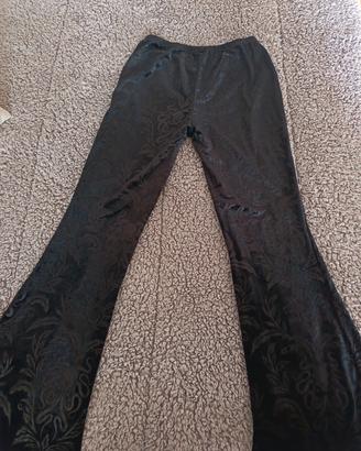 Pantaloni a zampa in velluto