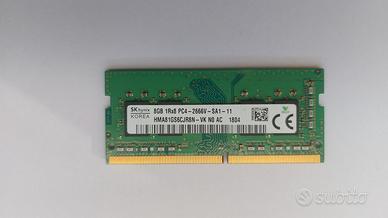 Ram DDR4 8GB 2666MHz soDIMM per notebook