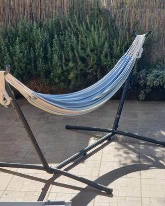 Amaca da giardino campeggio con supporto