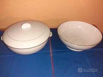 Coppia Zuppiera d'epoca Società di Ceramica italia