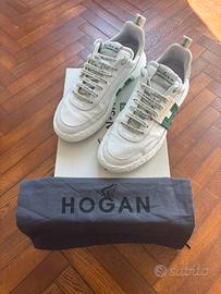 Scarpe Hogan-3R Uomo ORIGINALI Pelle Bianca 8.5