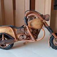 Modellino Harley Davidson in legno Anni 50