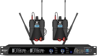 In-ear wireless con trasmettitore e 2 ricevitori
