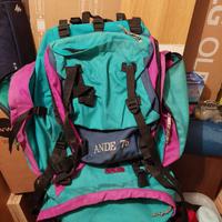Zaino da trekking mod. ANDE 75 lt con coprizaino