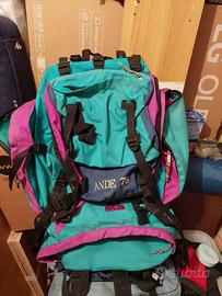 Zaino da trekking mod. ANDE 75 lt con coprizaino