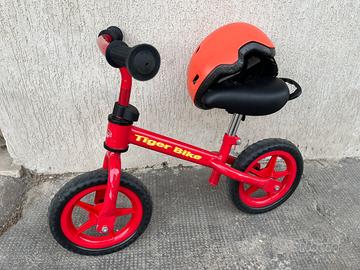 Bici 12 pollici senza pedali + caschetto