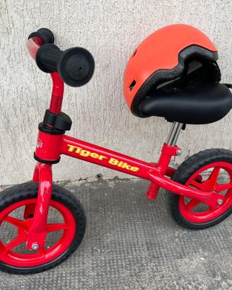 Bici 12 pollici senza pedali + caschetto