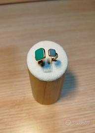 Anello Regolabile Vintage con pietre Verde e Grigi