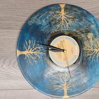 orologio da parete su disco vinile