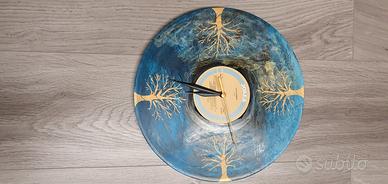 orologio da parete su disco vinile
