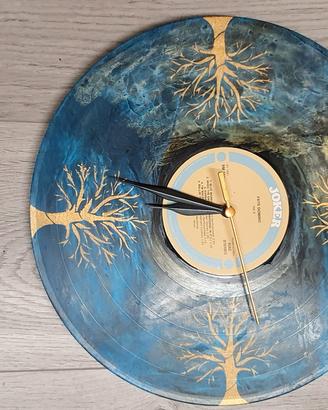 orologio da parete su disco vinile