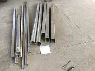 Acciaio inox vari spezzoni tubolari e tondi